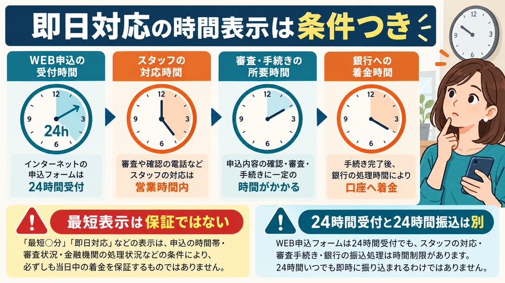 バンドルカードを即日現金化するときに確認する時間の条件