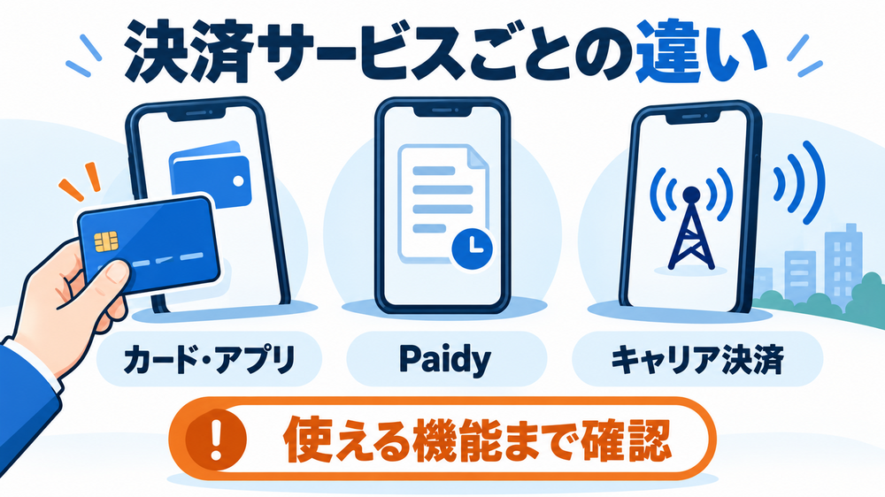 サービス別に見る後払い現金化のやり方