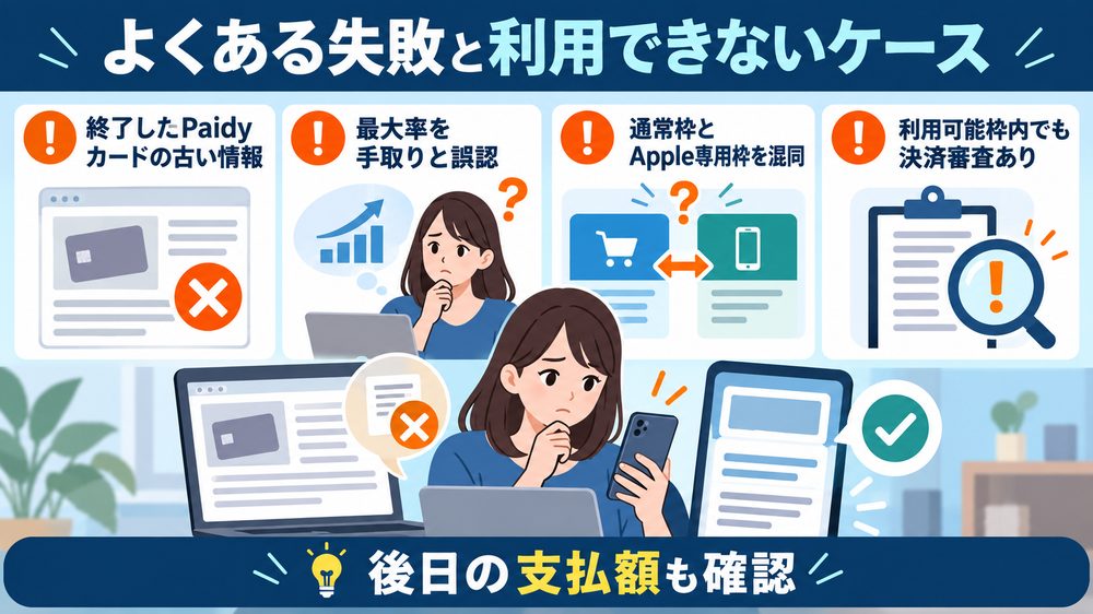 よくある失敗と利用できないケース