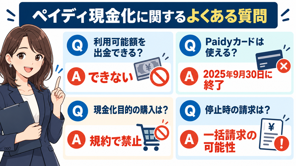 ペイディ現金化に関するよくある質問