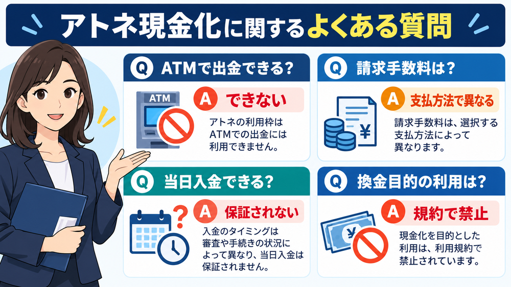 アトネ現金化に関するよくある質問