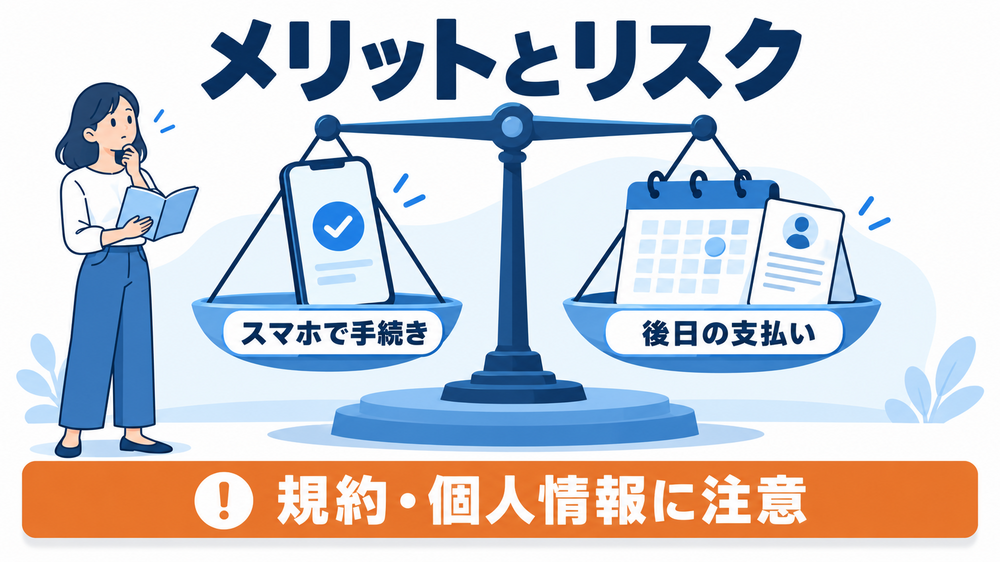 後払い現金化のメリットとリスク