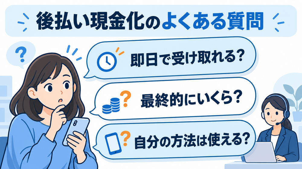 後払い現金化に関するよくある質問